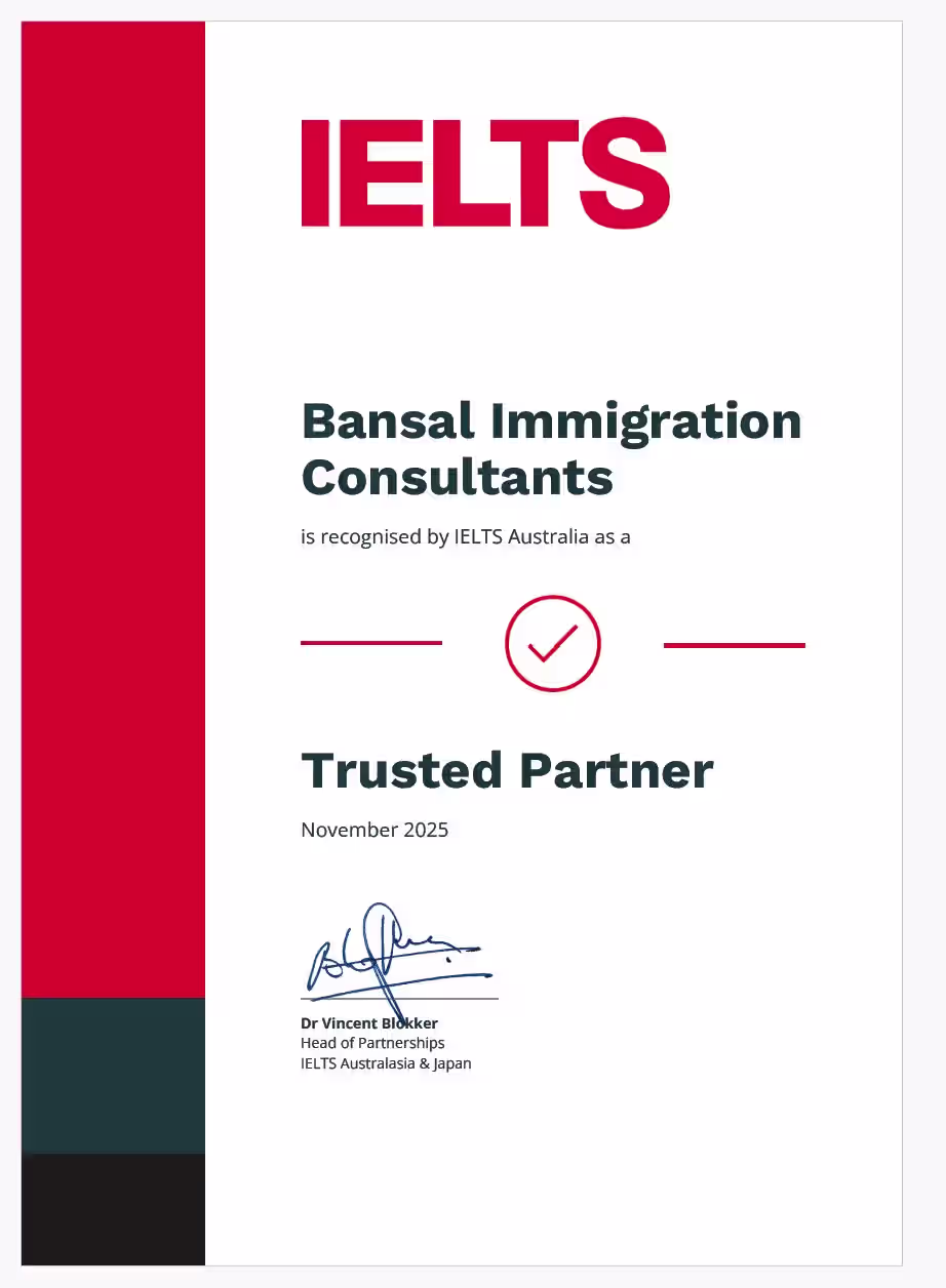 IELTS Trusted Partner Certificate